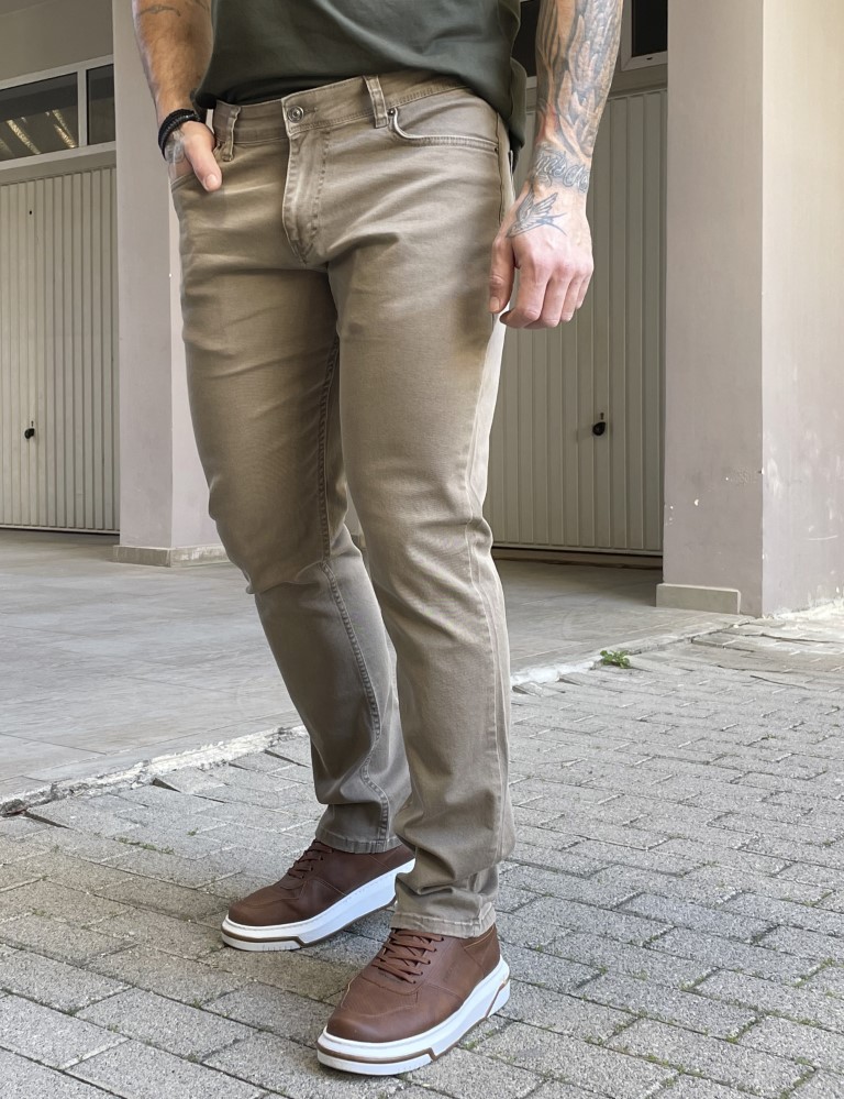 Ανδρικό πούρο τζιν ελαστικό σε ίσια γραμμή με φερμουάρ LC17091 φωτογραφία